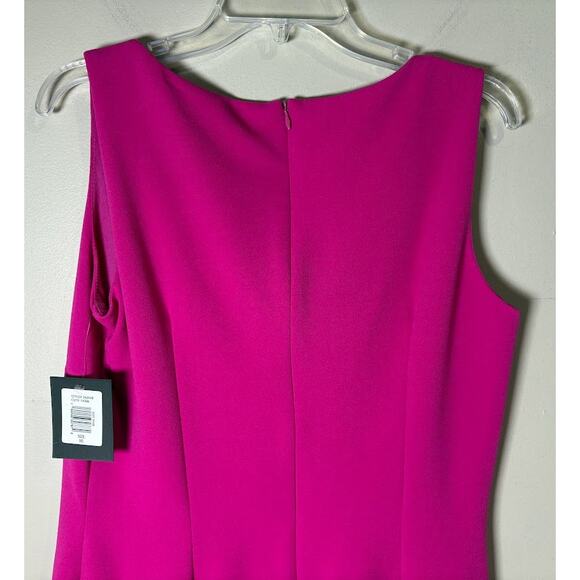 Marina Hot Pink Sleeveless V-neck Sheath Dress Size 10 NWT - Picture 6 of 8